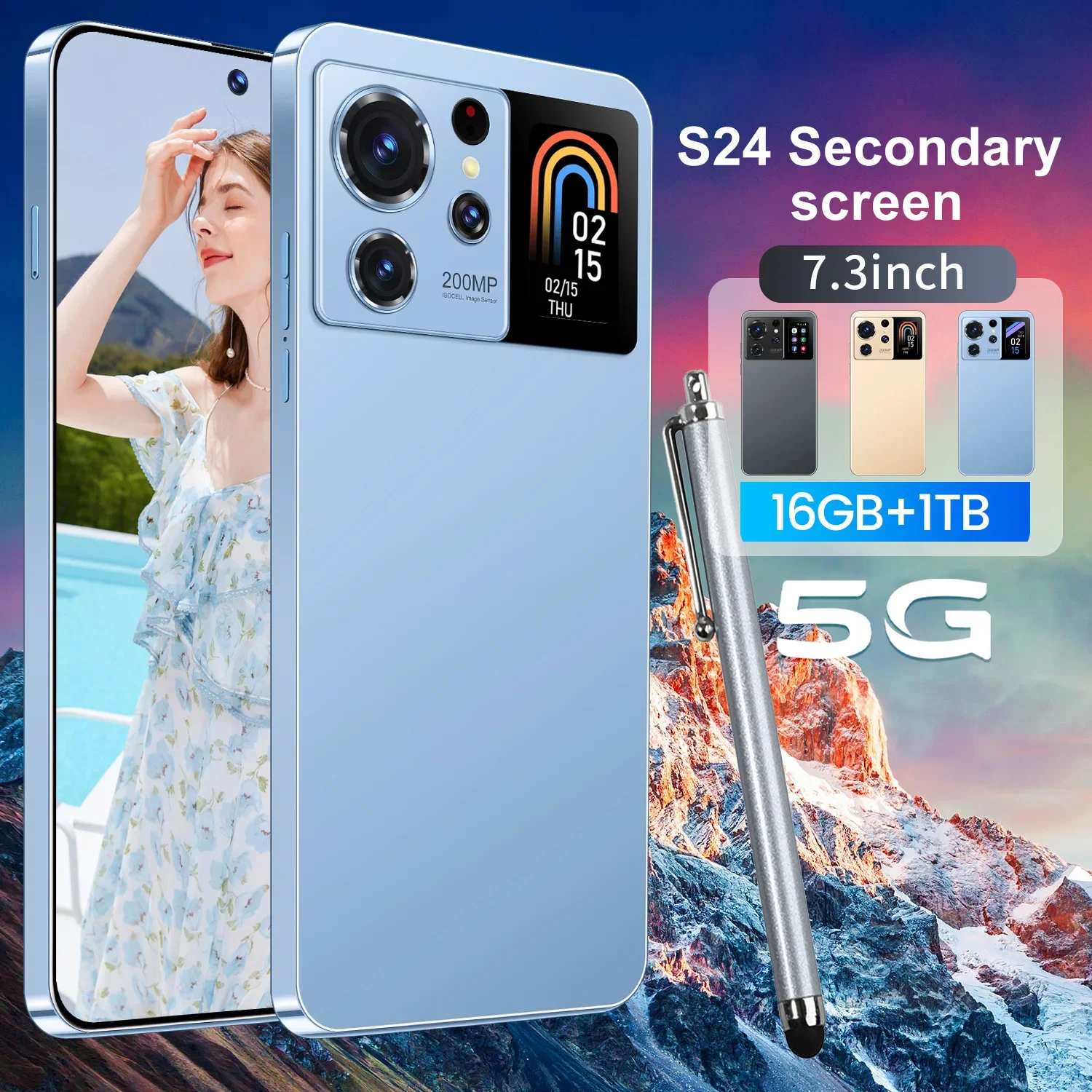 

Original Brand New S24 Ultra 16GB+1TB Smartphone 7.3 Inch Full Screen 4G 5G Cell Phone 6800mAh Mobile Phone 108MP Global Version