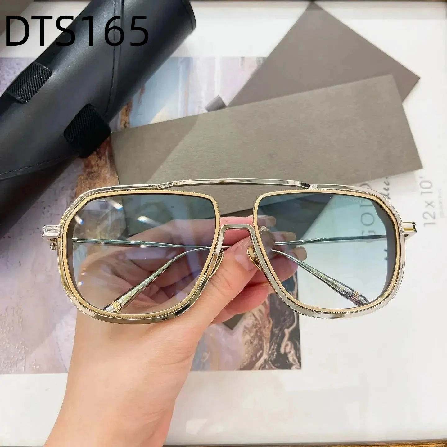 

New INTRACRAFT DTS165 Luxury Designer Square Casual Womens Sunglasses Popular UV400 Polarized Gradient Retro Men's Sun Glasses