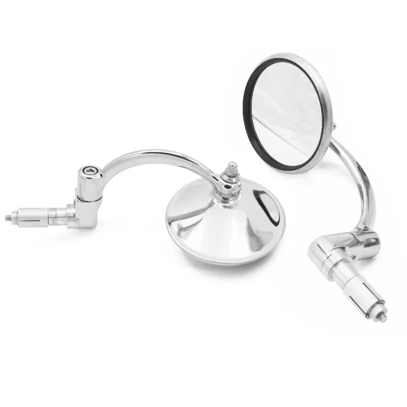 1pair cafe racer Motorcycle Rearview Mirrors /Stainless steel stem Vintage motorcycle Side Mirrors