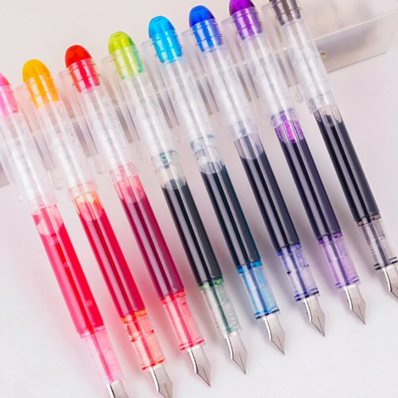 

high quality piston Pen Large capacity fashion classic Transparent Color Stationery Office pen supplies Transparent Color