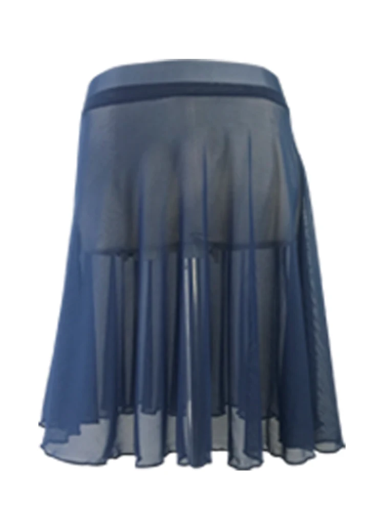 Dames zachte mesh balletrok zwarte dansrokken elastische taille ballerinakleding, trek aan