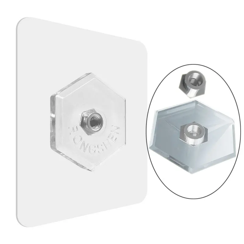 رقعة صامولة لولبية قوية ذاتية اللصق مناسبة لأرفف التخزين المنزلية وخطاف إطار الصورة بدون تركيب وتثبيت الحفر