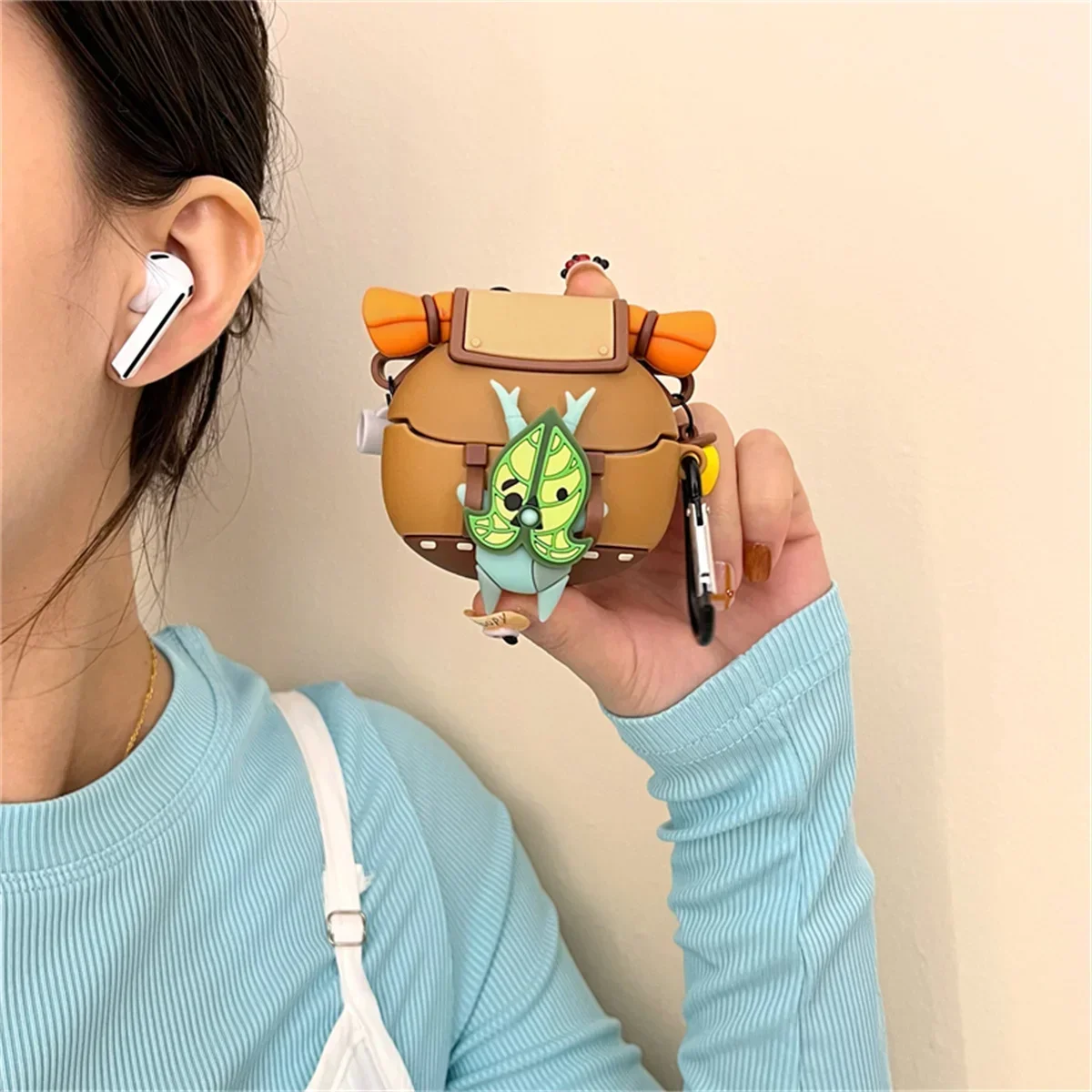 Für Samsung Galaxy Buds 3/Buds 3 pro (2024) Kopfhörerhülle, 3D-Kopfhörerhülle mit niedlichem Cartoon-Anime-Yahaha-Design, Silikon-Ohrhörerhülle mit Haken