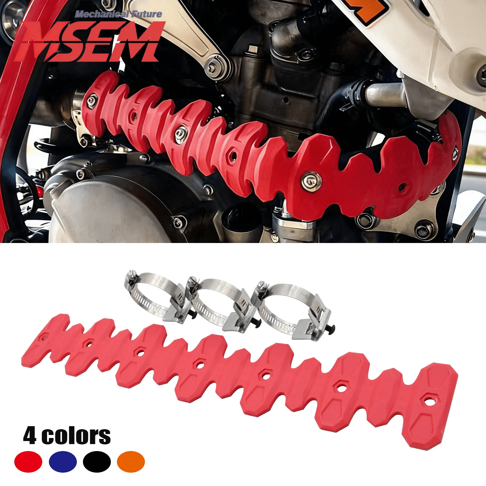 For Husqvarna FC FE KTM SXF EXCF SMR 250 350 450 500 Honda BETA RR  400mm Exhaust Head Pipe Muffler Heat Shield Cover Guard