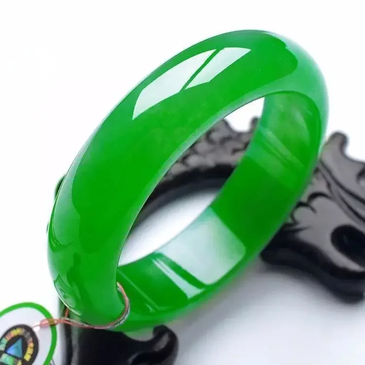 Натуральный жадеит Pulseira de Jade Esmeralda, Gelo Alto, Flutuante Flor Verde Bangle, Delicado Escasso Jóias, Grau A, Jadeite,