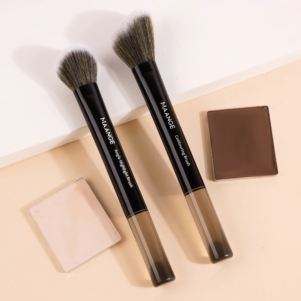 MAANGE Makeup Brushes Set 2pcs Foundation Synthetic Hair Face Concealer Powder Makeup Brushes Suitable for Girls Makeup Beauty
