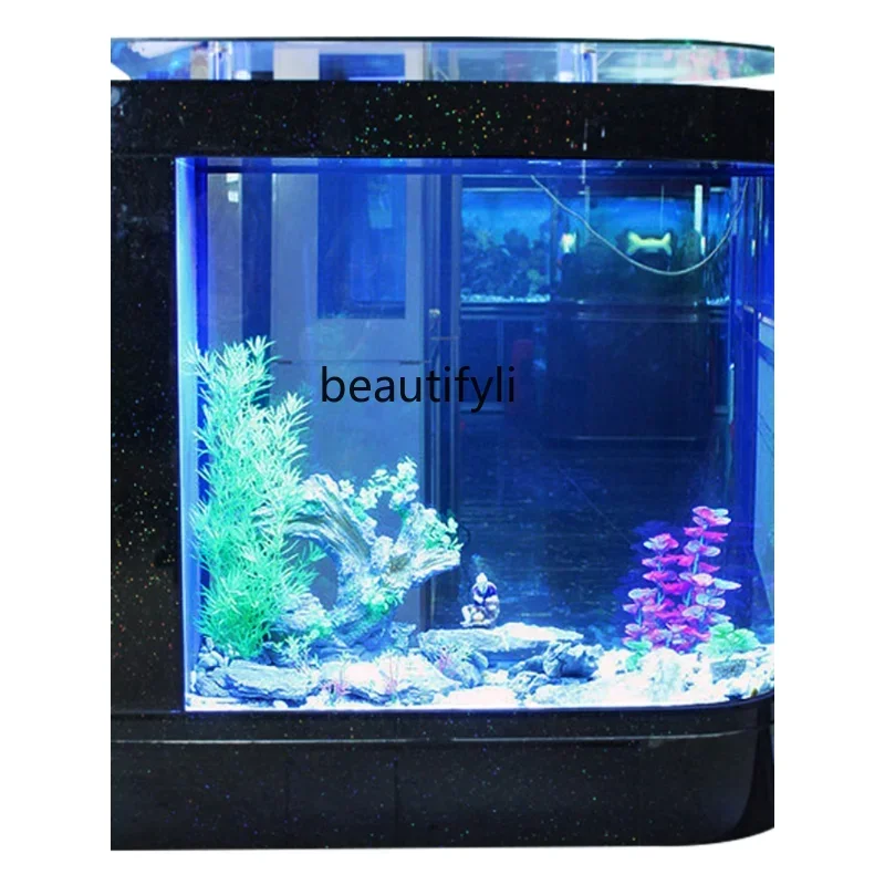 

pg46Bullet Fish Tank Aquarium Living Room Simple Modern aquarium decoration