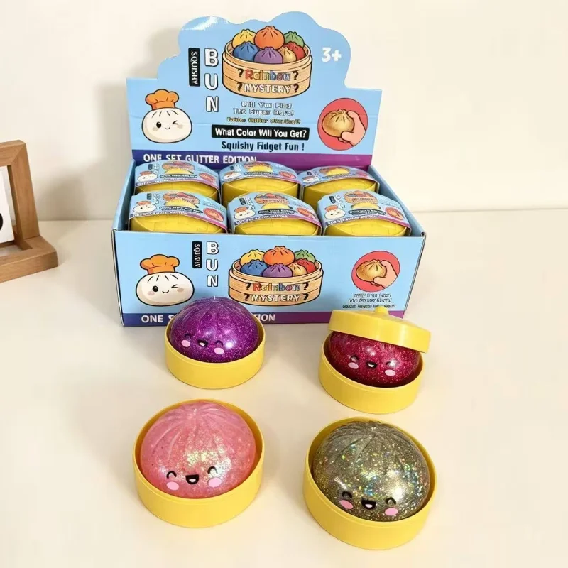 Simuliertes Baozi-Quetschspielzeug, kleiner Brötchen-Dampfgarer, weiches und entspannendes Unterhaltungsspielzeug zum Stressabbau, kreatives Dekorationsgeschenk