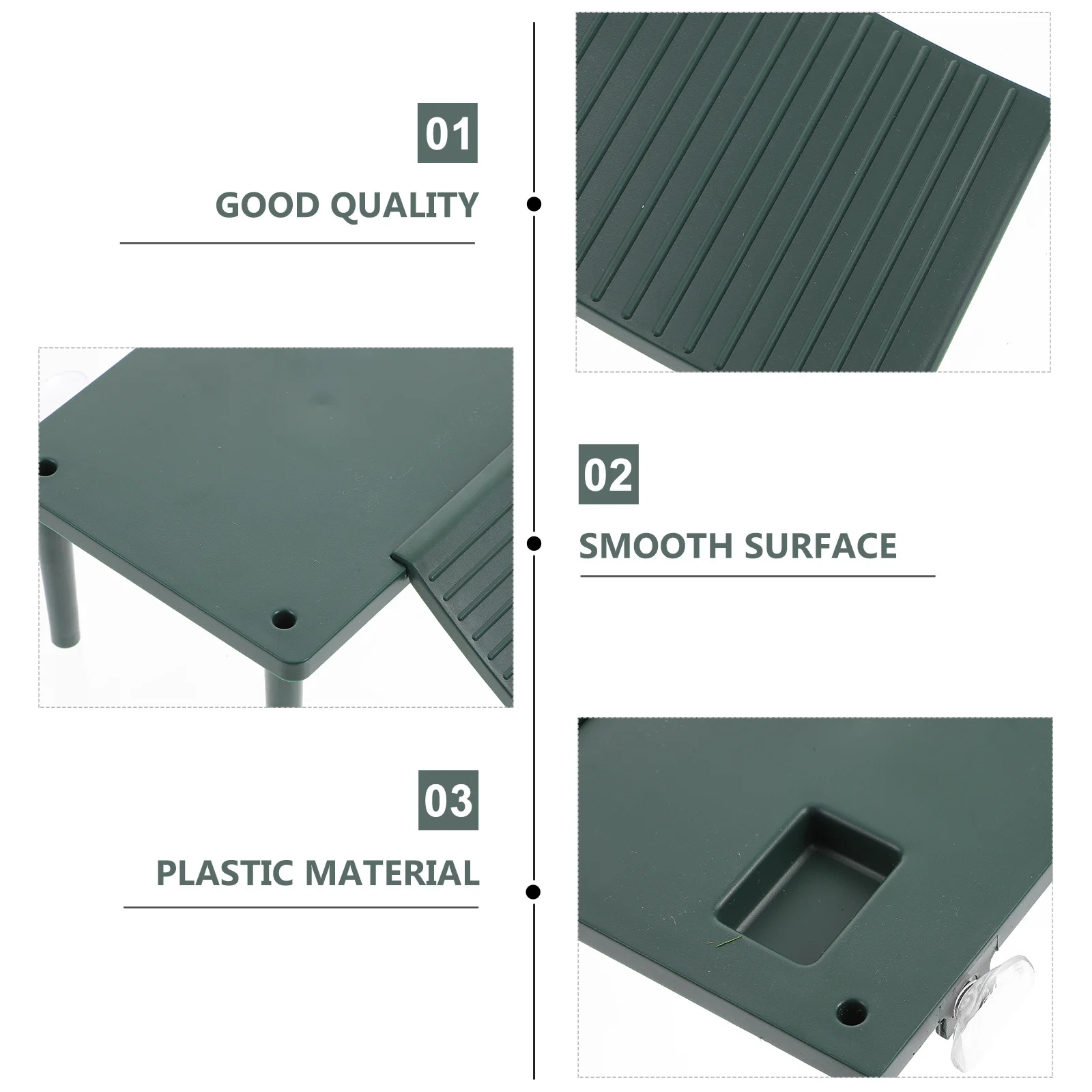 

Turtle Basking Platform Green Reptile Rest Table for Tortoise Tank Decorative Aquarium Landscaping Plastic Floating Drying Table