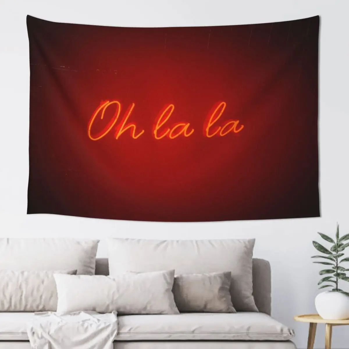 

Red Oh La La Light Tapestry Wall Art Room Decoration Korean Style Tapete For The Wall Decoration For Bedroom Tapestry