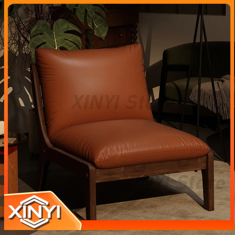 Nordic Solid Wood Armchair for Home Living Room Balcony Hotel Guest House Reception Use