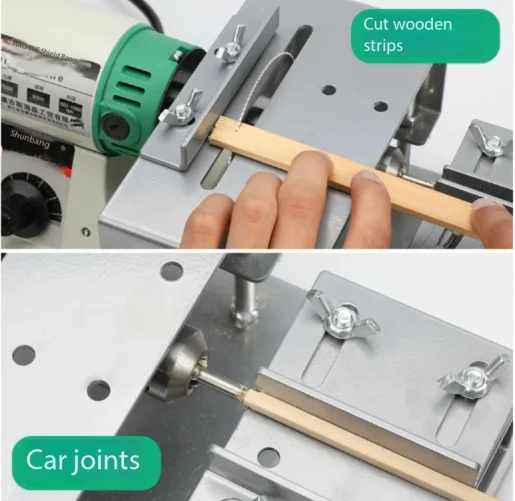 Mini Table Saw and Riveter DIY Woodworking Multi-Function Small Cutter for Making Mortise-and-Tenon Joints and Birdcages