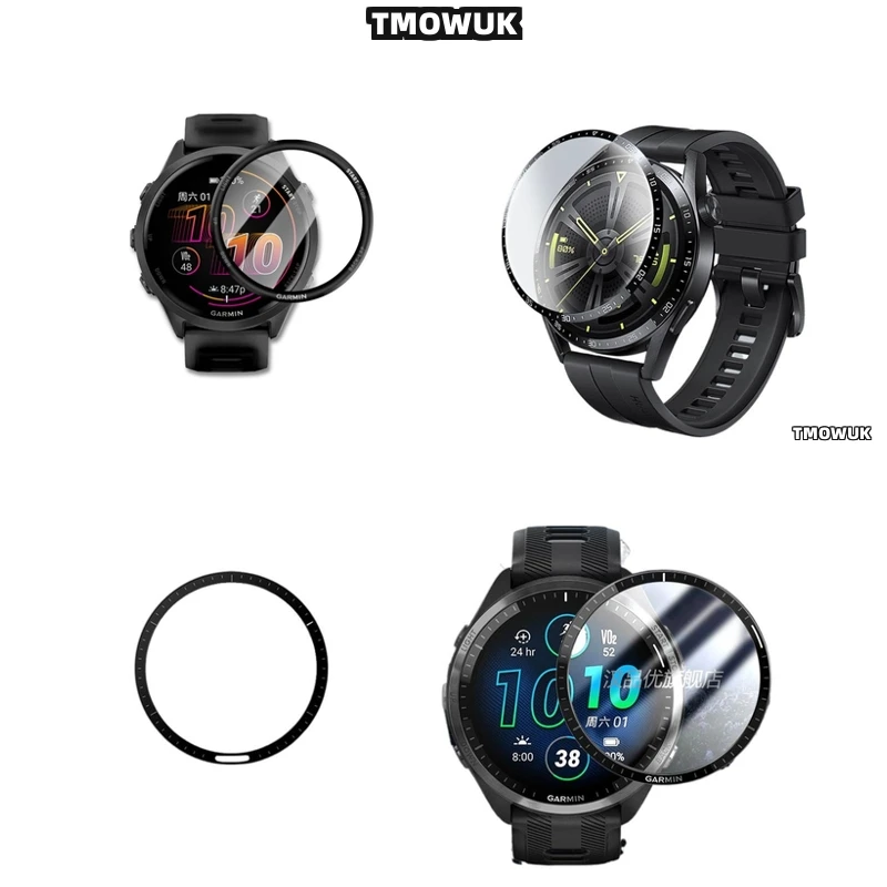 

For Garmin Forerunner 57 945 955 965 970 42mm 47mm Full Cover 3D Curved Screen Film Anti - Scratch PMMA
