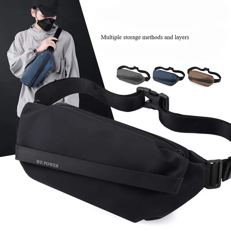 

Мужская сумка на плечо, нейлоновая водонепроницаемая поясная сумка для спорта на открытом воздухе, бега и велоспорта, большая вместительная дорожная сумка для телефона, сумка-мессенджер