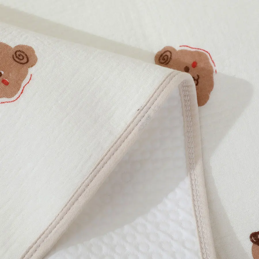 70 x 90 cm Baby-Cartoon-Windelunterlage aus waschbarer Baumwolle, wasserdicht und atmungsaktiv, auslaufsichere Baby-Windelunterlage für vier Jahreszeiten