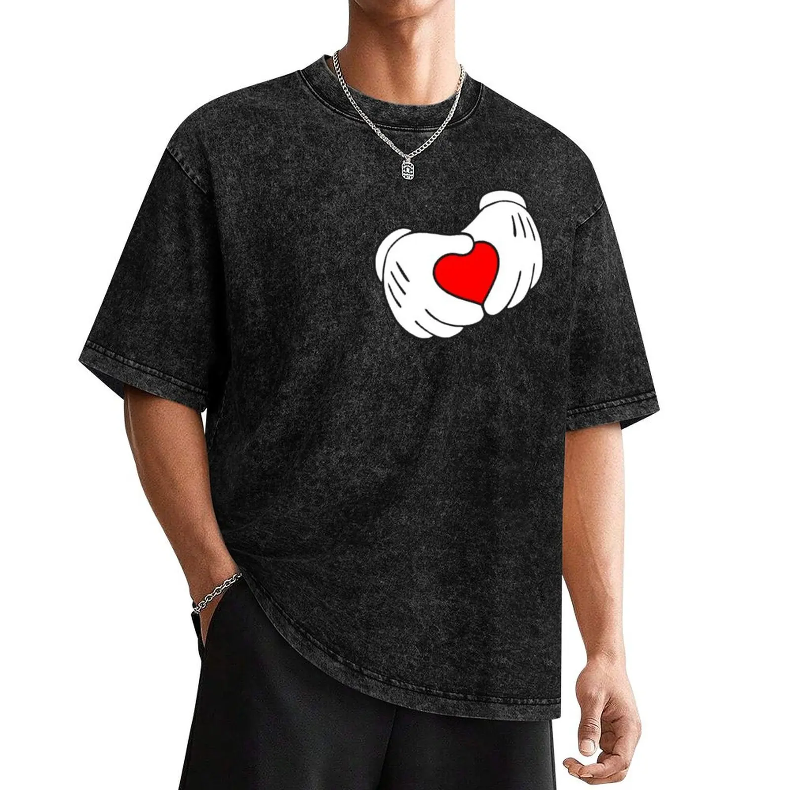 

Lovely heart T-Shirt korean fashion vintage clothes cute tops men t shirt