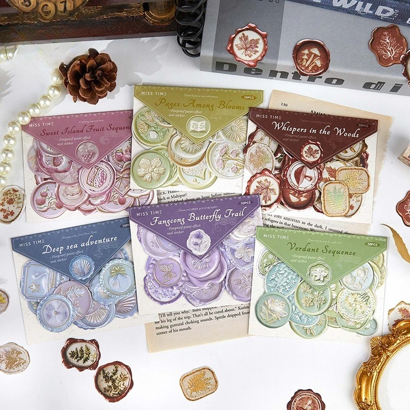 adesivo-vintage-de-selo-de-cera-com-temas-de-planta-flor-borboleta-e-paisagem-material-criativo-diy-para-diario-colagem-scrapbooking-e-papelaria