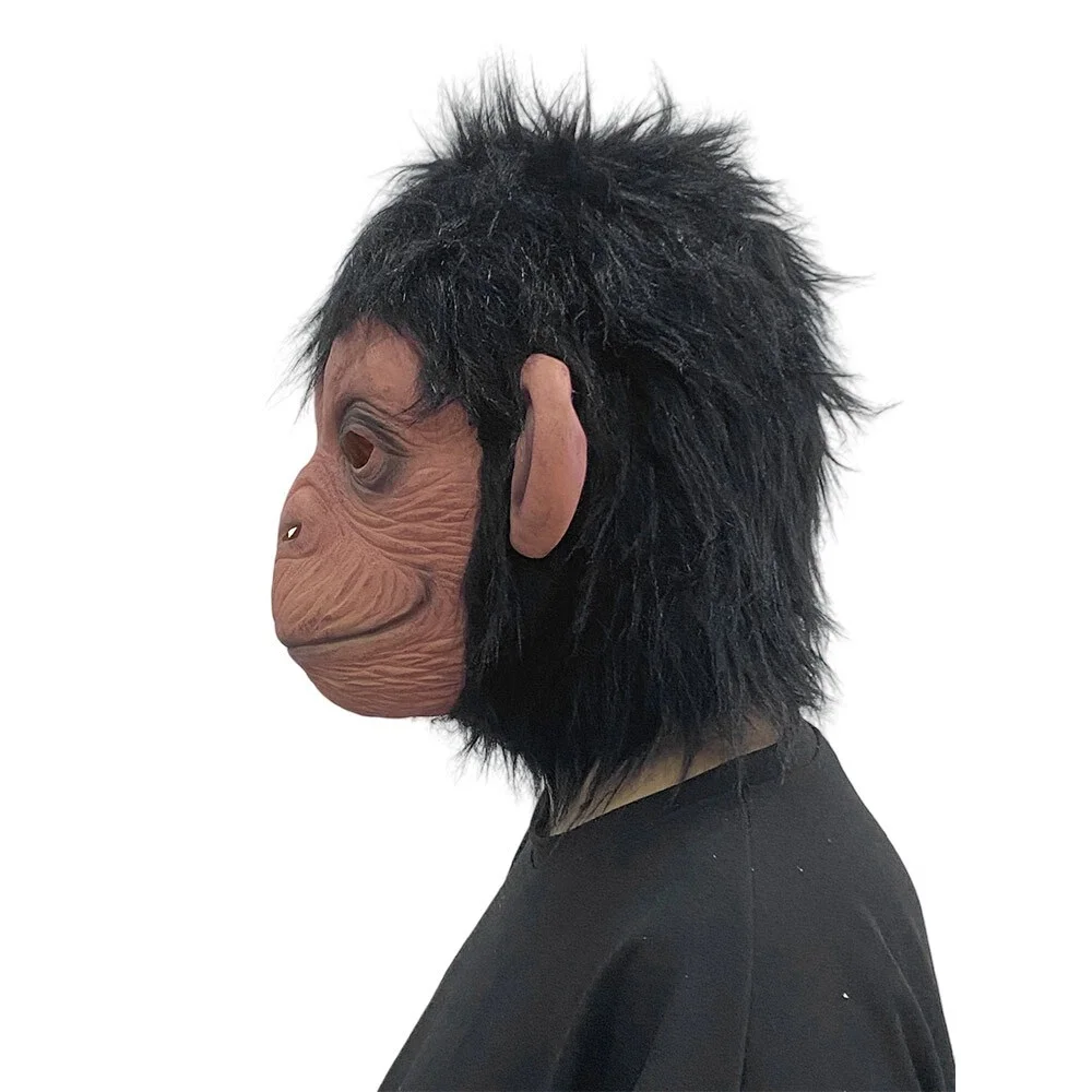 

Latex Mask Latex Halloween Prop Monkey Mask Natural Animal Head Mask For Live Broadcast Movie Props Bars
