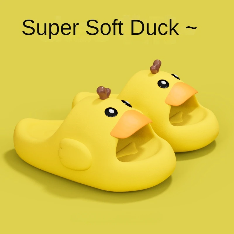 Duck Slippers for Women/Men Cute Cartoon House Slides Kawaii Indoor Outdoor Shoes Comfortable Non-Slip Duck Thick Sole Slipper