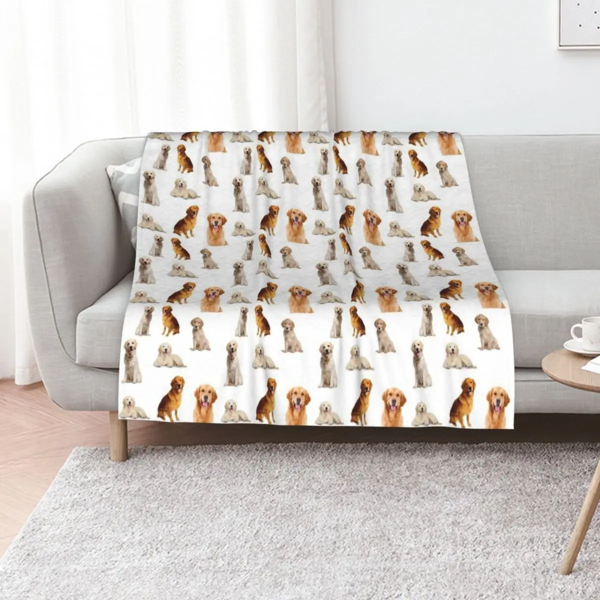 

Golden retrievers seamless pattern Throw Blanket halloween Sofa Quilt Stuffeds bed plaid Blankets