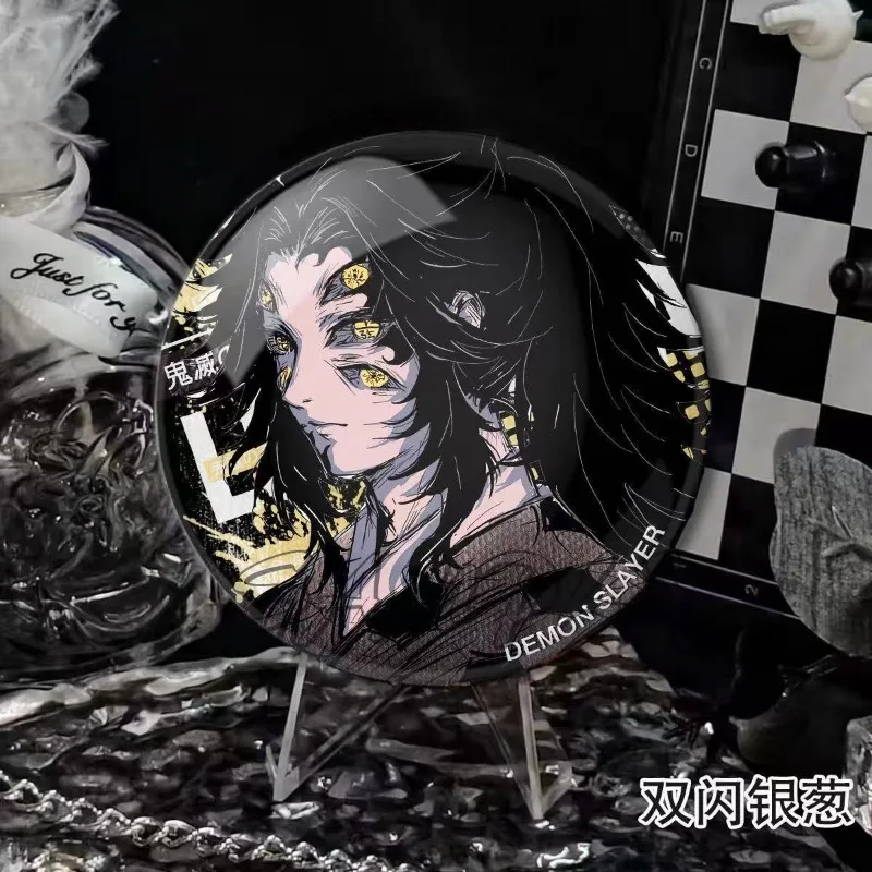 شيطان القاتل Akaza Kokushibou أنيمي شخصية كرتونية نمط شارة لامعة ، دبوس شخصي للحقائب ، الديكور ، هدية المهرجان #2