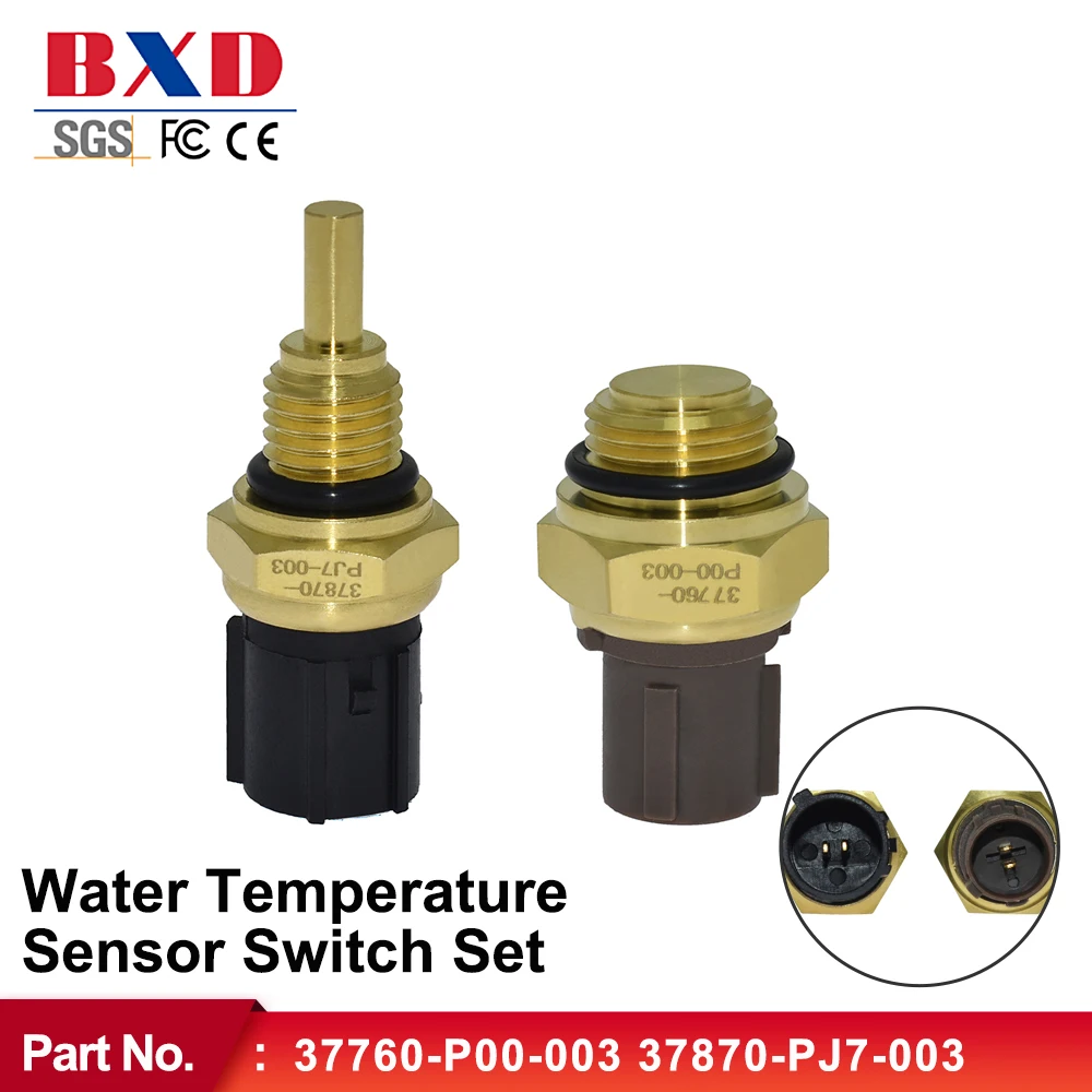 Water Temperature Sensor Switch Set 37760-P00-003 37870-PJ7-003 For Acura CL Integra, Honda Accord Civic CRV CRX , Isuzu Oasis