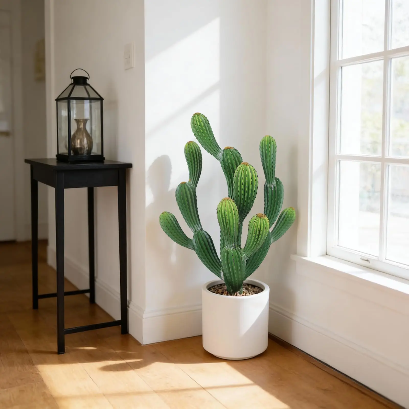 Pianta di cactus artificiale, alta, resistente ai raggi UV, con aspetto realistico e texture autentica. Pianta finta di cactus, adatta per decorare case, giardini, uffici, ambienti interni ed esterni.
