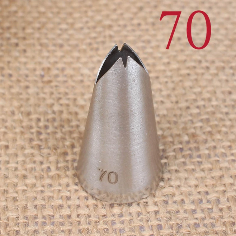 

70# Leaves Decorating Mouth 304 Stainless Steel Welding Baking Cream DIY Tool Small Number