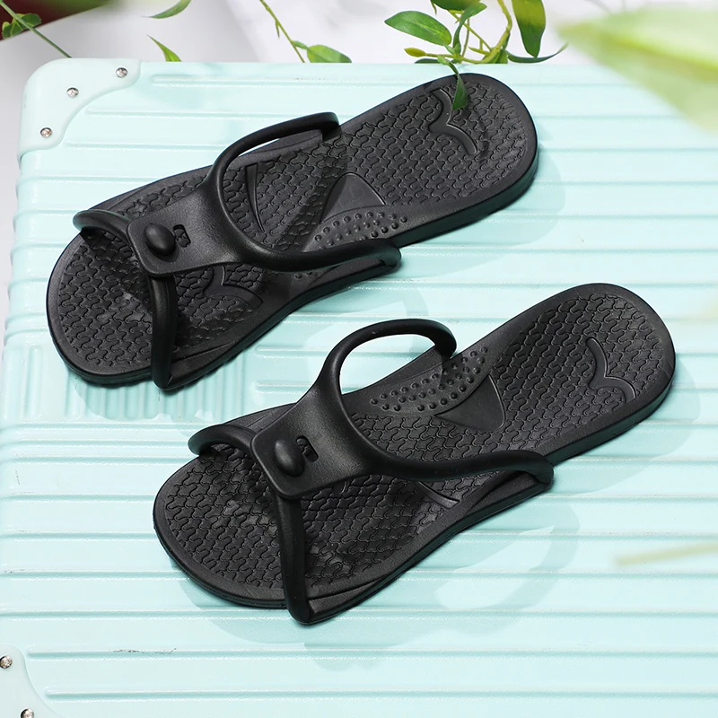 Upgraded Drainage Holes Foldable Travel Slippers Ultra Soft EVA Quick Drying Hotel Bathroom Men Women