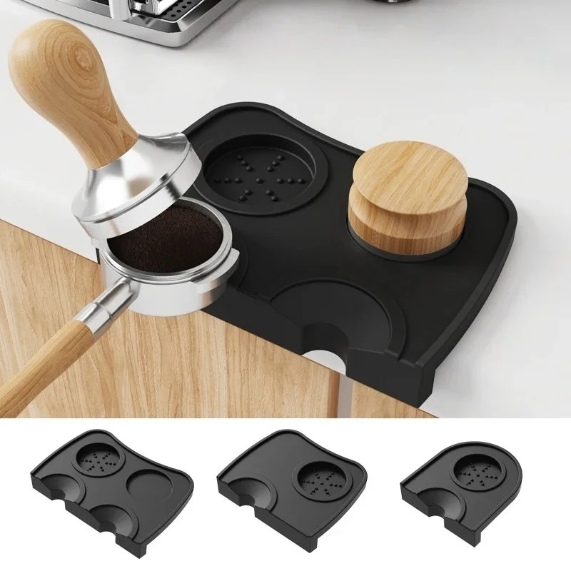 Food-grade Silicone Non-slip Coffee Tamping Mat, Espresso Tamper Station Pad for Barista Accessories Organization