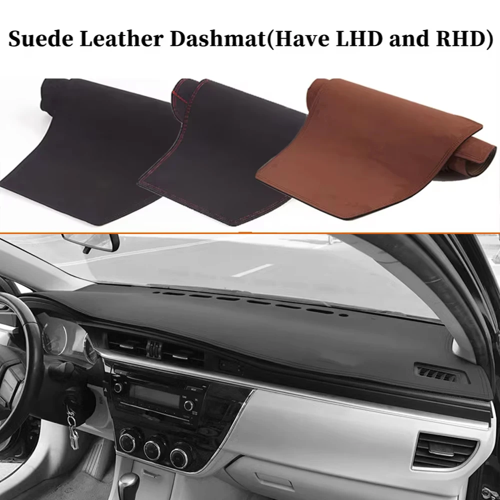 

Аксессуары для стайлинга автомобиля, замшевый кожаный коврик для приборной панели, коврик для приборной панели для Toyota Corolla E170 E160 Altis 2014-2018 Sedan Hatch