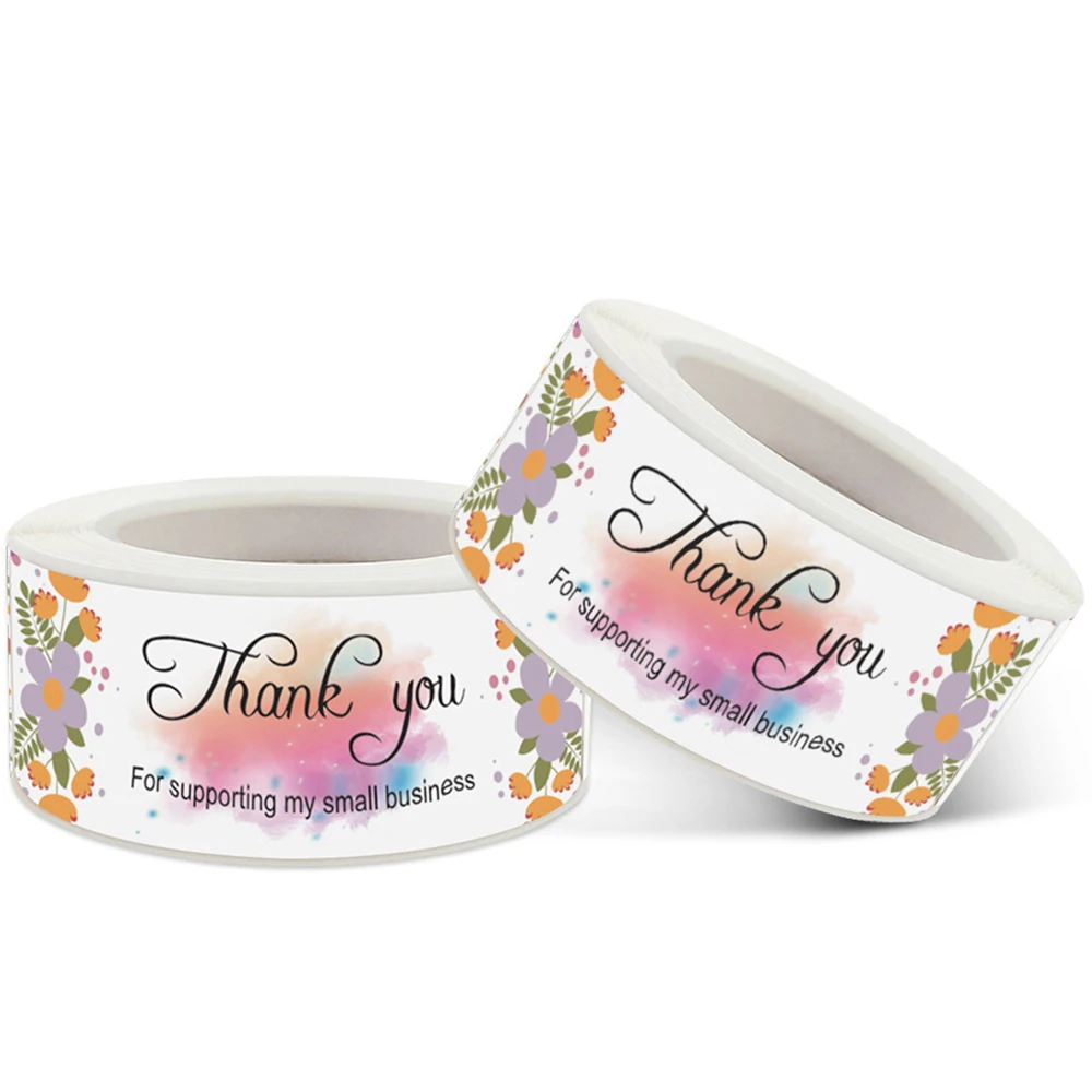 120pcs/roll Rectangle Thank You Sticker for Your Order Purchase Small Business Shopping Handmade Label Party Gift Package Seal view 5