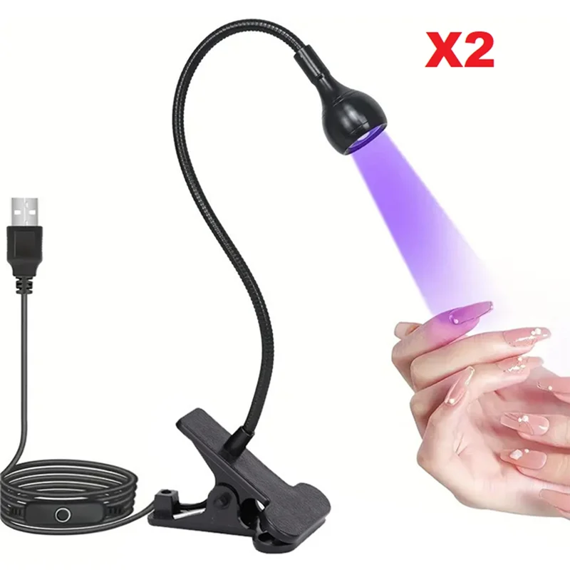 

A99G-Портативная домашняя лампа для ногтей, лампа для отверждения ногтей для гель-лака с черной гусиной шеей и зажимом