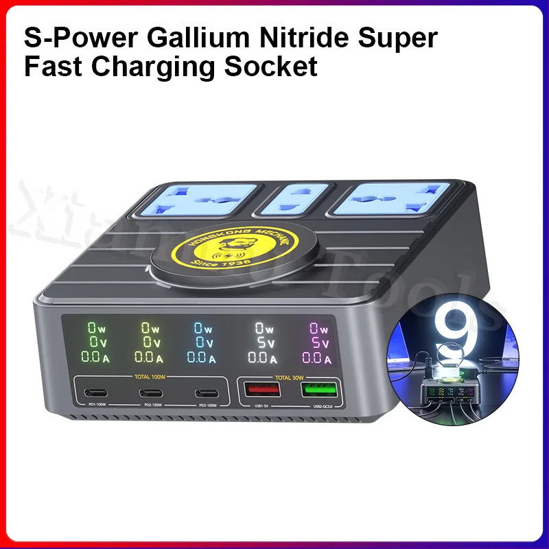 MECHANIC S-Power Gallium Nitride Super Fast Charging Socket Multi-port Chargers in One Intelligent Protection Socket