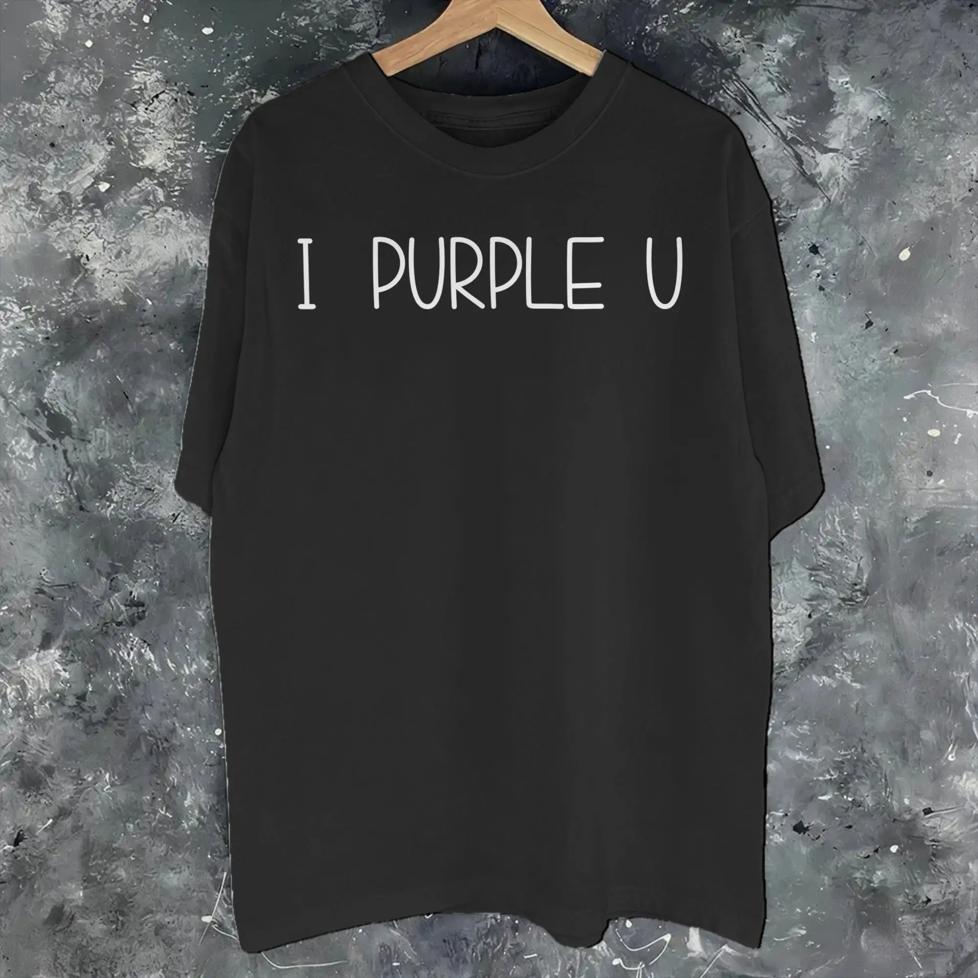 Men Women Graphic Printed I Purple U K-Pop Fan   Tee T Shirt Cotton  T-shirts Clothing