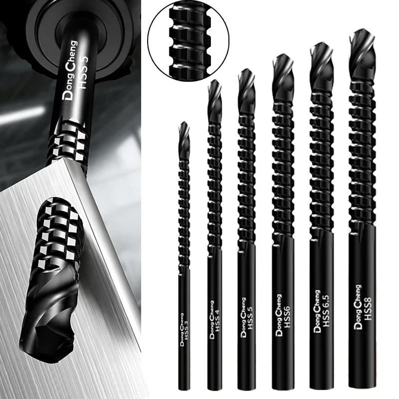 Multi-Material Serrated HSS Round Shank Twist Drill Bits 3/4/5/6/6.5/8mm for Power Drill Impact Driver General Workshop Repair
