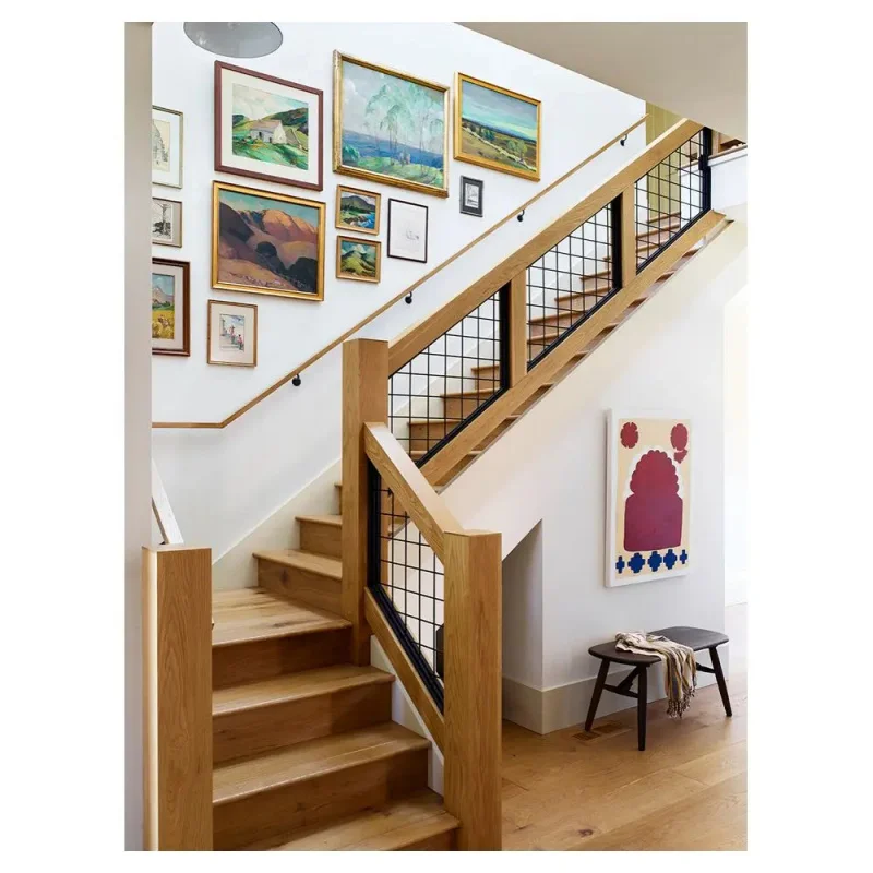 custom.High Quality Modern Interior Stair with PRIMA Glass/Rubber Railing Timber Railing Anti-Corrosion Apartment and