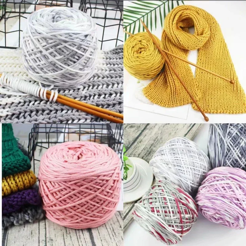 200g Milk Cotton Yarn16 Strands Handmade DIY Knitted Sweater Hat Coarse Knitting Yarn Soft Multi Strand Scarf Crochet Thread