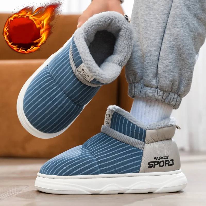 Popolari stivali da neve foderati in velluto autunnali e invernali e scarpe di cotone per uomo e donna