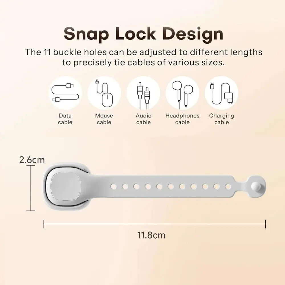 ربطات كابل مغناطيسية من السيليكون متعددة الوظائف، خطاف قابل للتعديل، منظم سلك قابل لإعادة الاستخدام، إدارة لف الأسلاك المتينة #6