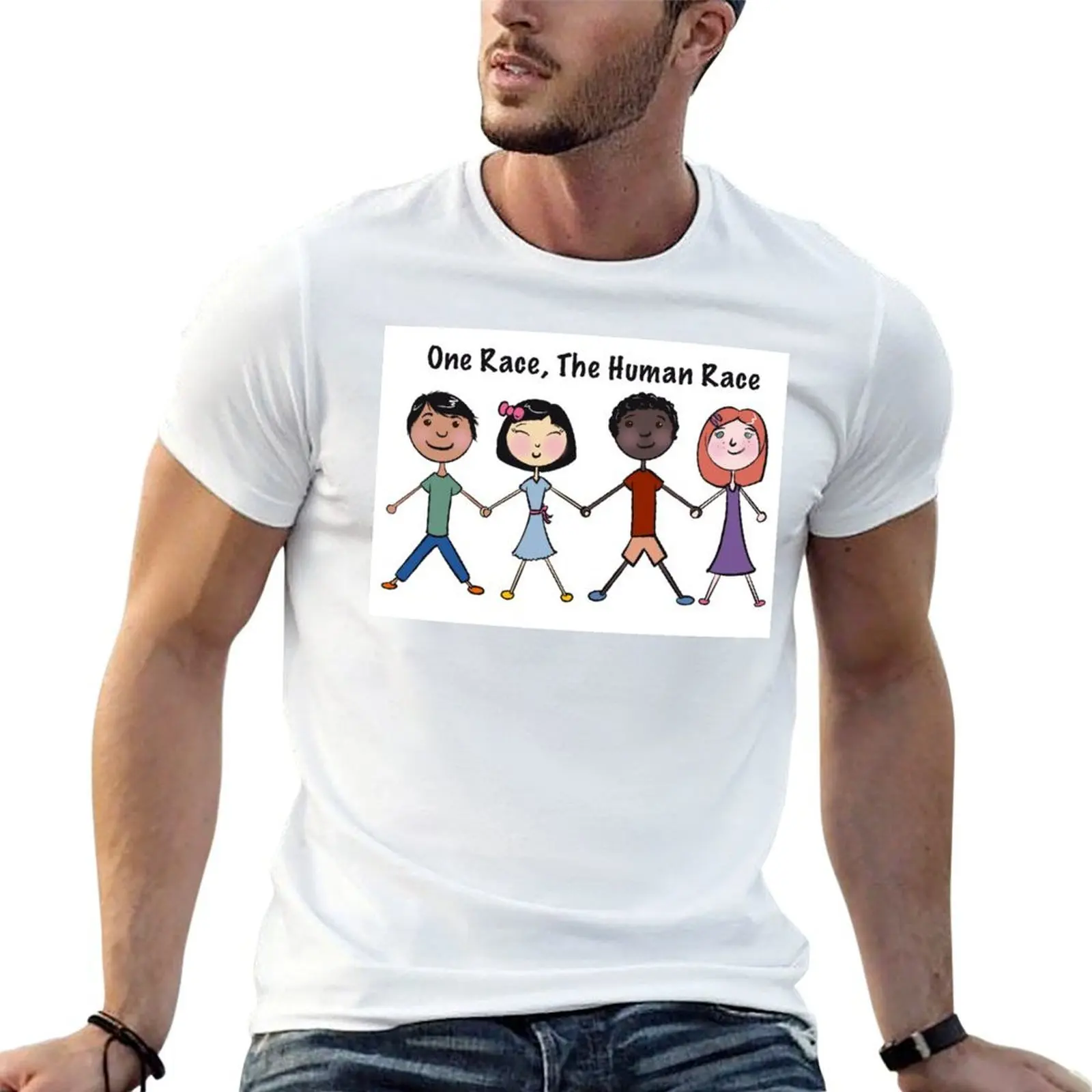 

One Race T-Shirt t shirts for man pack white t shirts for man graphic funny man t shirt graphic T-shirt