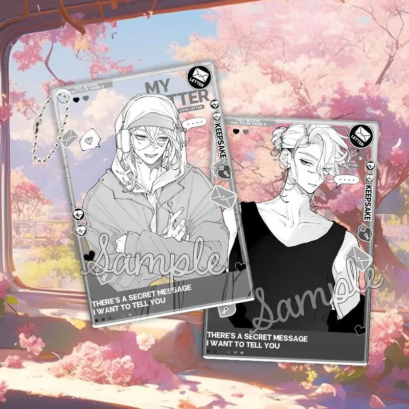 Fall in Love,You False Angels Acrylic Keychain Otogi Katsura Tokitoki Juku Photography Transparent Photo Card Decorative Charm 5
