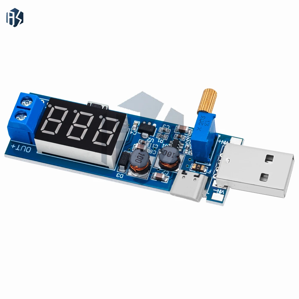 DC-DC 5V a 3.5V / 12V USB Step Up / Down Módulo de fonte de alimentação ajustável Boost Buck Converter Out DC 1.2V-24V