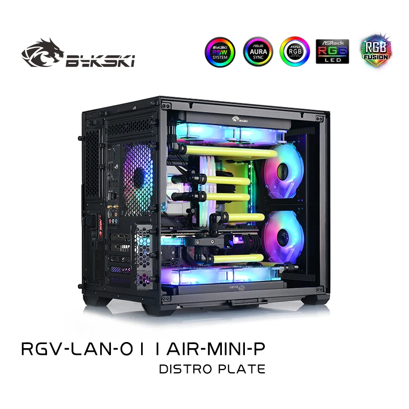 Imagem -06 - Bykski Placa de Discurso para Lieli O11 Air Mini Case Bomba Reservatório de Placa de Via Navegável para Computador Refrigeração de Água Rgv-lan-o11air-mini-p