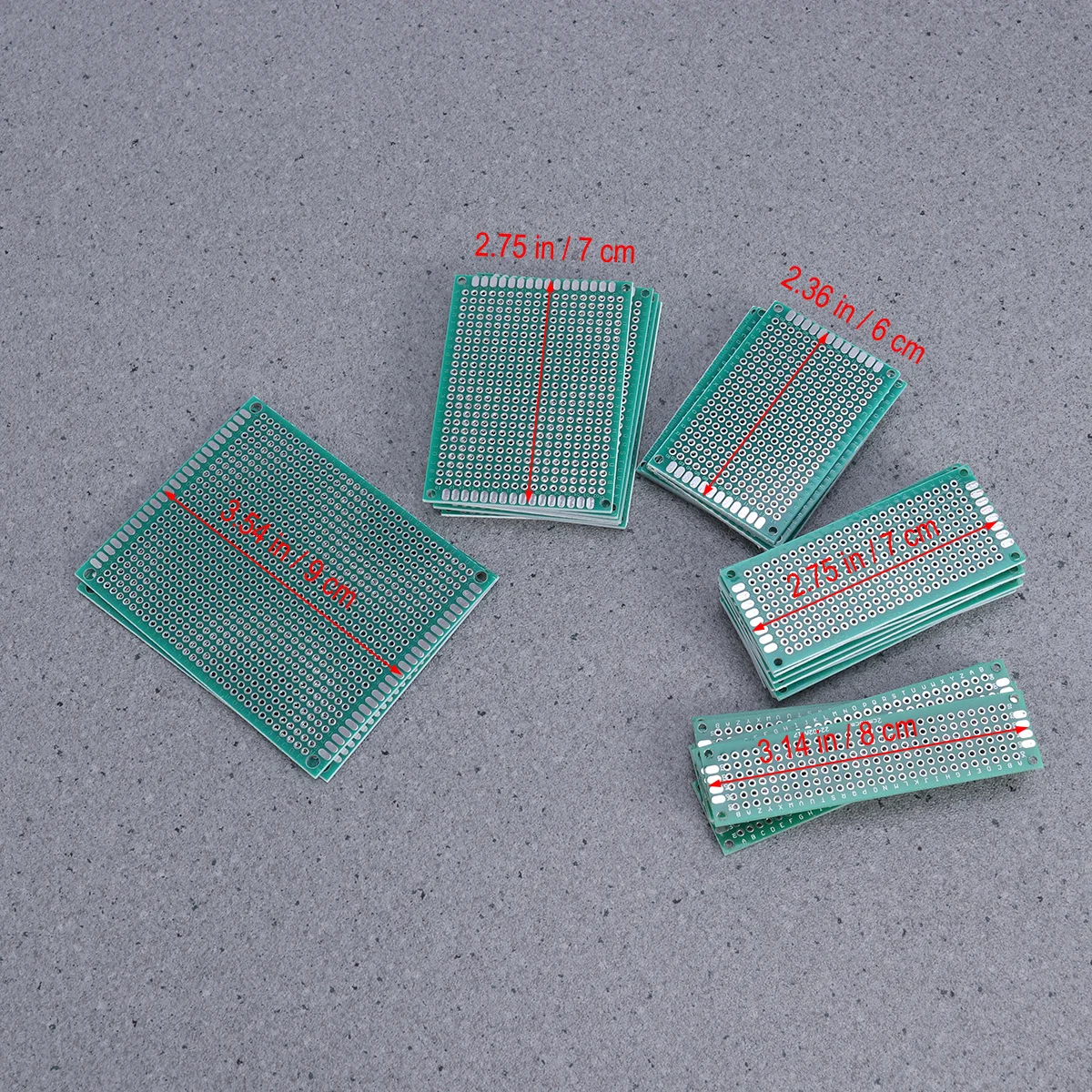 

32Pcs Double Sided Pcb Board Kit 5 Size Boards Durable for DIY Electronic Sensor Soldering Projects Pre-Tinned