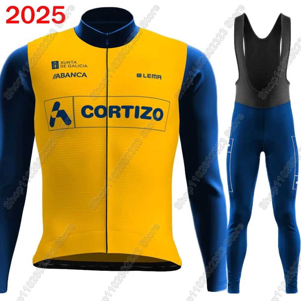 Equipo Cortizo Team 2025 Conjunto de Jersey de Ciclismo España Ropa traje verano invierno manga larga MTB bicicleta pantalones de carretera babero Ropa Ciclismo