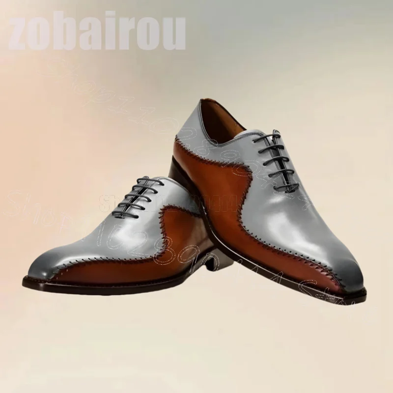 

Красно-серые лоферы с швейным дизайном и ремешками, модные мужские туфли без шнуровки, роскошные мужские модельные туфли ручной работы для вечеринок, банкетов и офисов