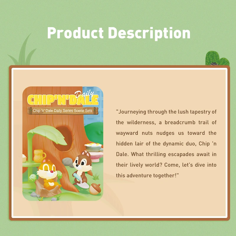 POP MART Chip 'n' Dale Daily Series Scene Sets, Mystery Blind Box, Disney Cute Toy, Presente de Aniversário, 1Pc, 9Pcs
