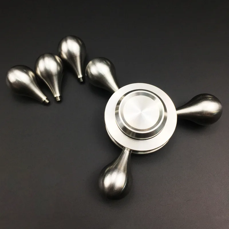 หยดน้ําสแตนเลส Fidget Spinner EDC โลหะ Spinning Top Tip บรรเทาความเครียดบรรเทาของเล่น Gyroscope Anti - ความเครียดสําหรับเด็ก