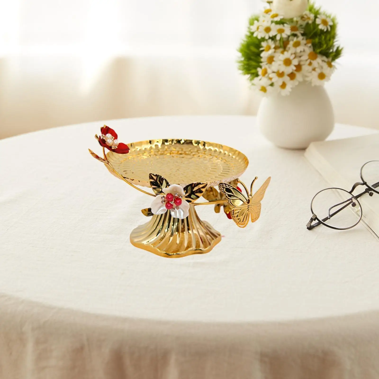 Creative High Footed Fruit Basket Stand for Home Kitchen Table Decorative Serving Plate Dessert Snack Tray Holder